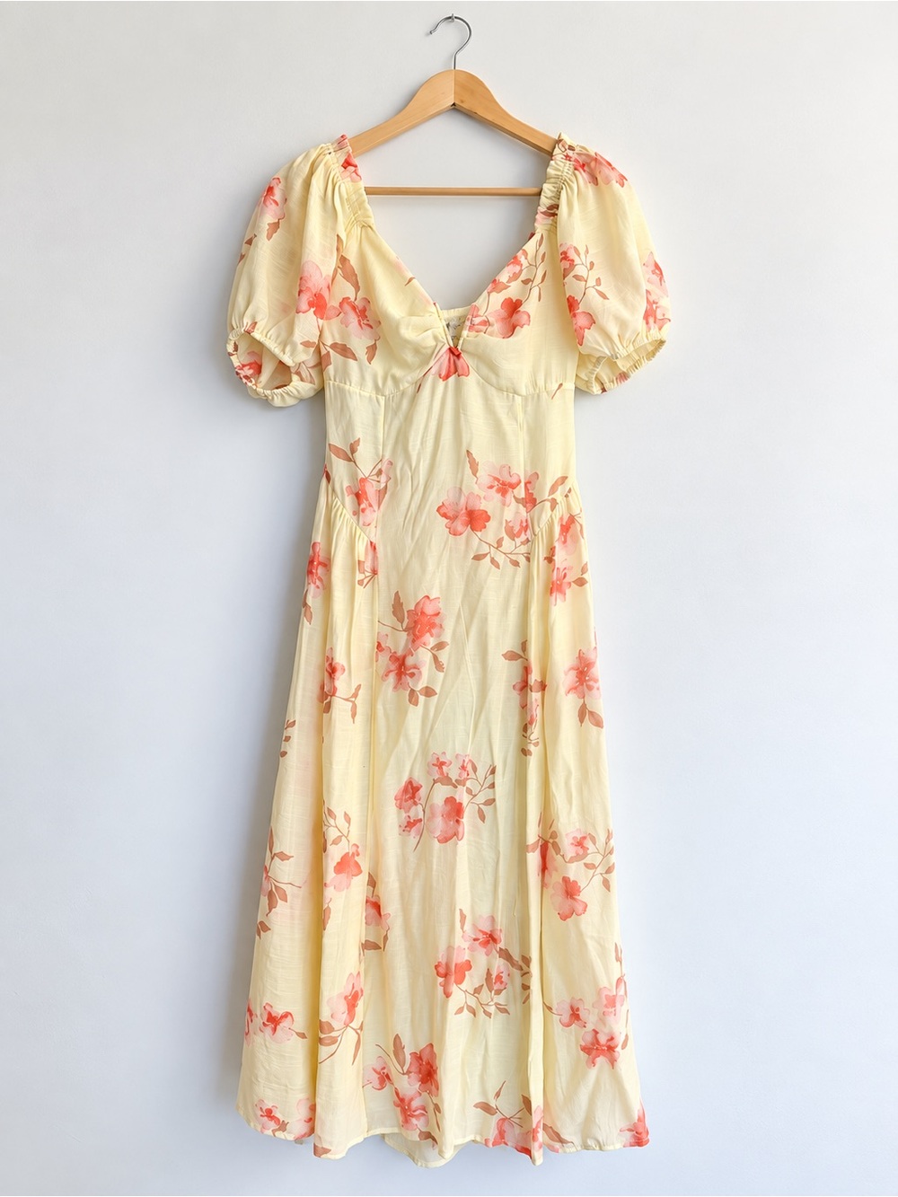 Hunter & Brown Floral Puff Sleeve Maxi Dress NWT – Medium